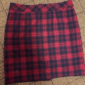 Plaid Red and Black Women's Skirt